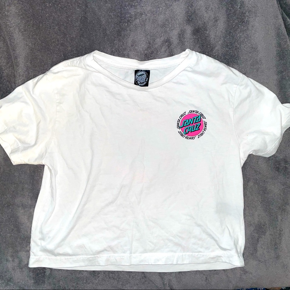 Santa Cruz White Crop Tee